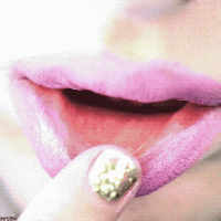 Gif animé bouche bisou